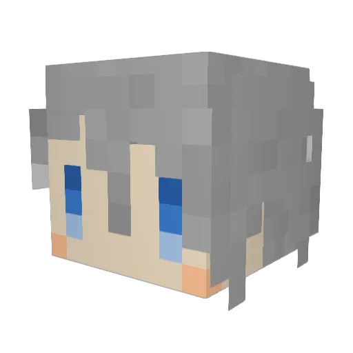DaisanjiAqua Minecraft avatar head, 3D render