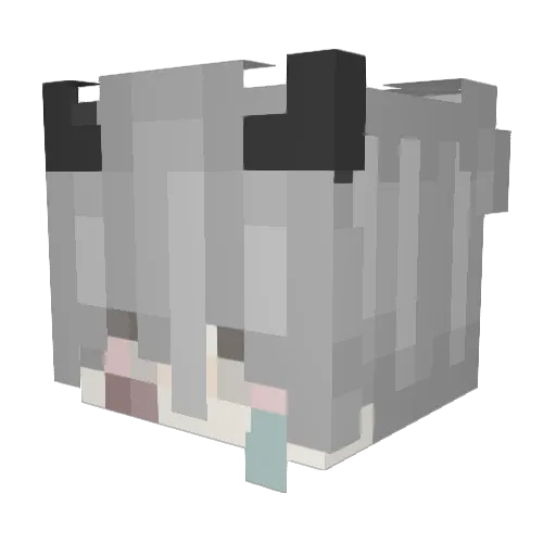 Daishee Minecraft avatar head, 3D render