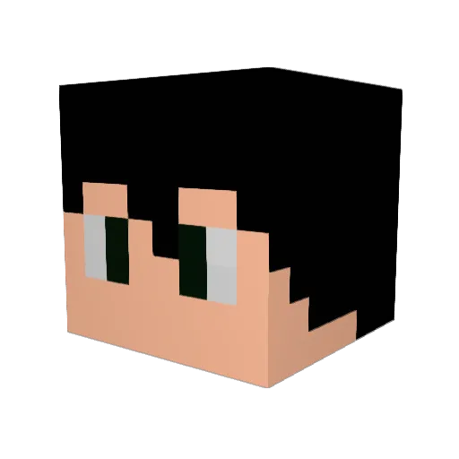 Daisougen Minecraft avatar head, 3D render