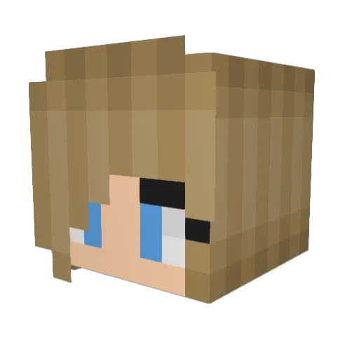 Daisy4 Minecraft avatar head, 3D render