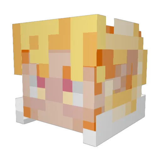 DaisyDevorak Minecraft avatar head, 3D render