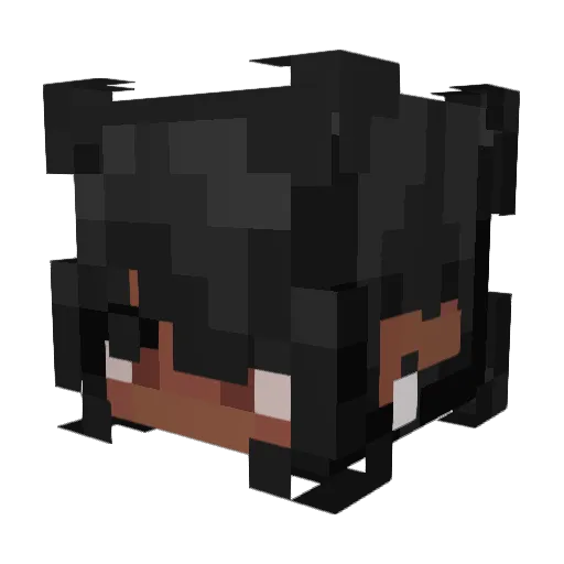 DaisyDoberman Minecraft avatar head, 3D render