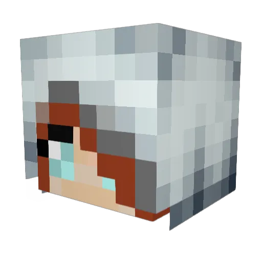 DaisyDooly Minecraft avatar head, 3D render