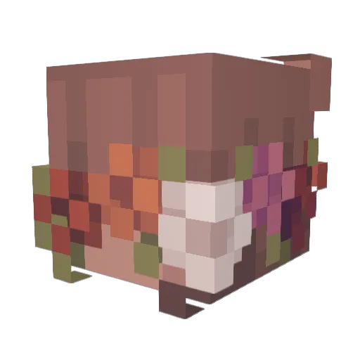 DaisyFighter Minecraft avatar head, 3D render