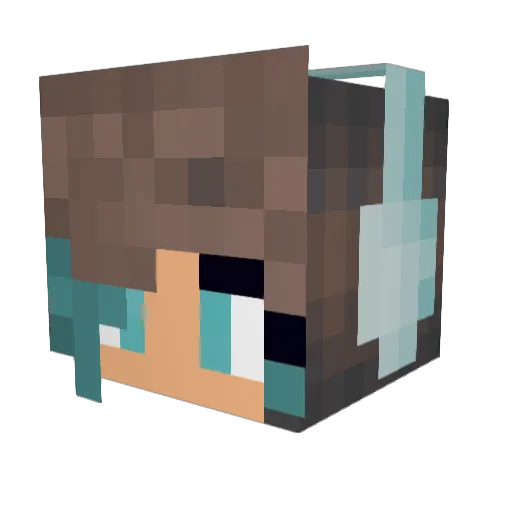 DaisyG1 Minecraft avatar head, 3D render