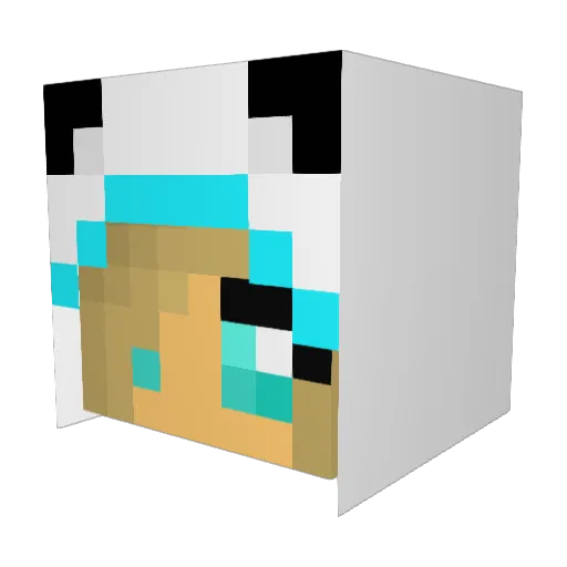 DaisyLane Minecraft avatar head, 3D render