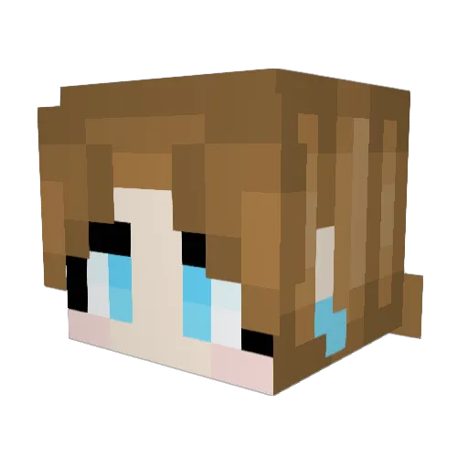 DaisyMacy Minecraft avatar head, 3D render