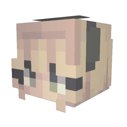DaisyMaze Minecraft avatar head, 3D render