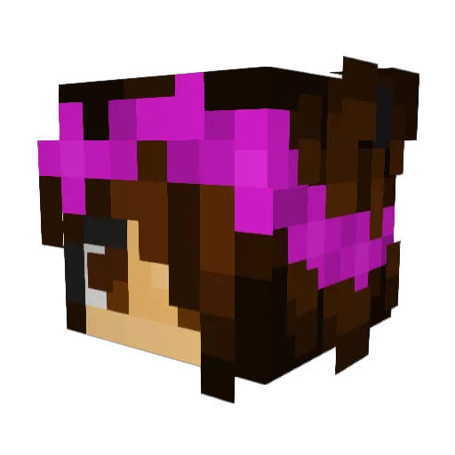 DaisyMinerva Minecraft avatar head, 3D render