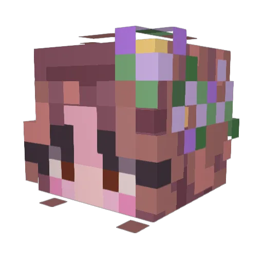 DaisySoftpaws10 Minecraft avatar head, 3D render