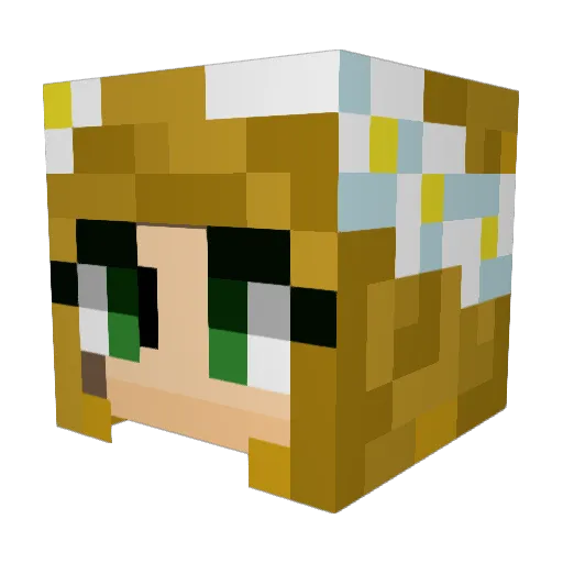 Daisy_17 Minecraft avatar head, 3D render