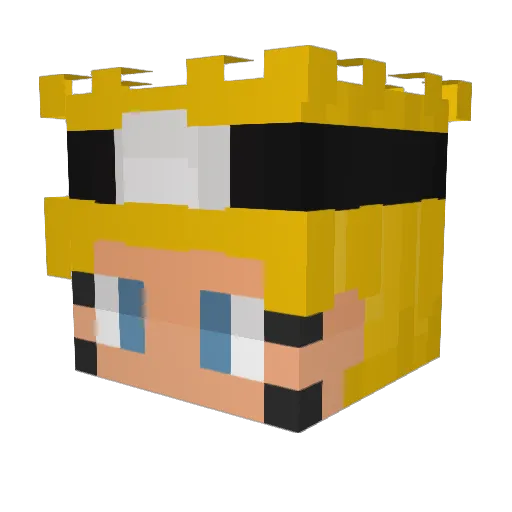 Daisy_A Minecraft avatar head, 3D render