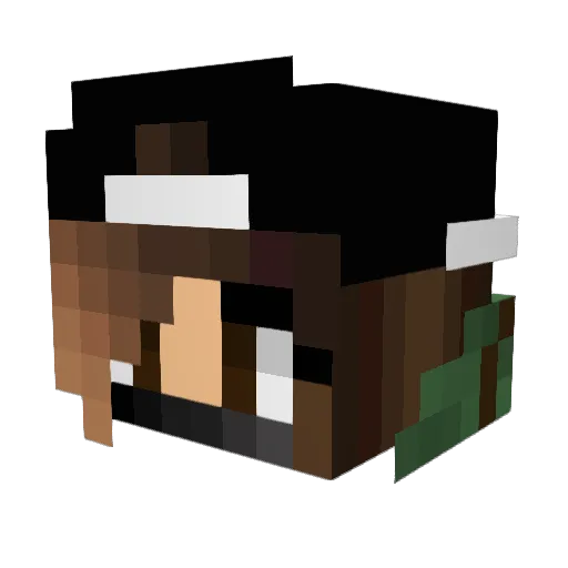 Daisylitte Minecraft avatar head, 3D render