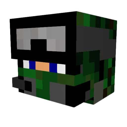 Daitolor Minecraft avatar head, 3D render