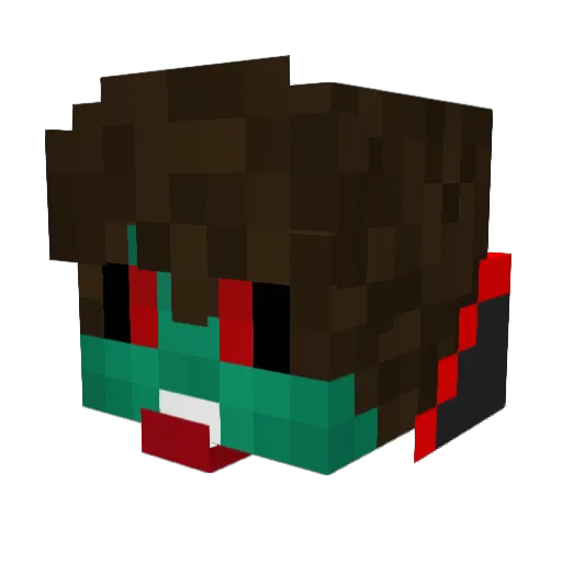 DaitonCraft Minecraft avatar head, 3D render