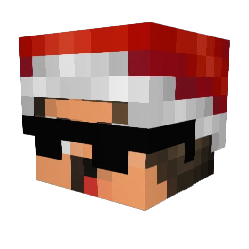 Daiv_Play Minecraft avatar head, 3D render