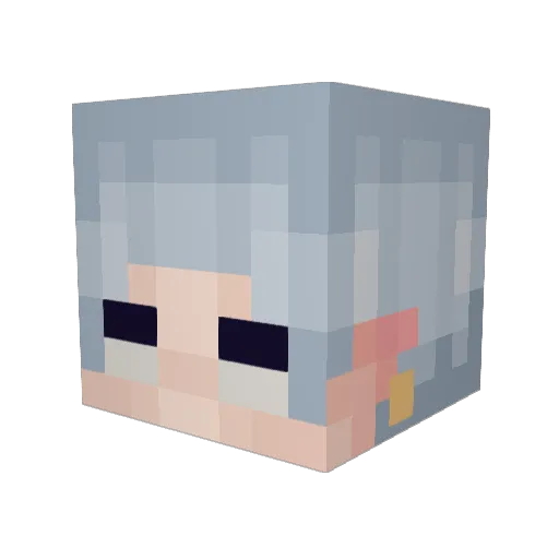 Daizei_ Minecraft avatar head, 3D render