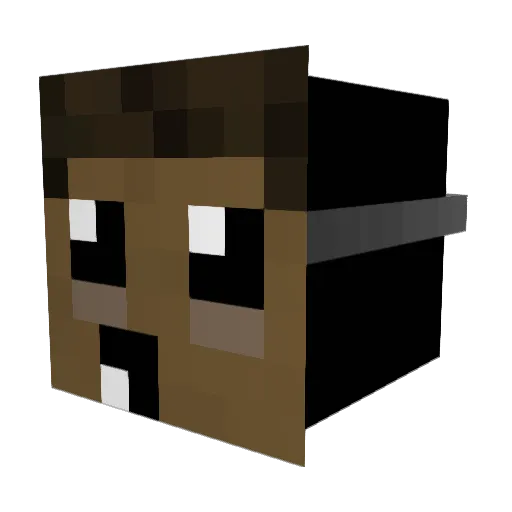 Daj_moda Minecraft avatar head, 3D render