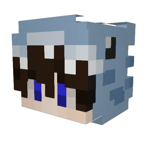Dajda Minecraft avatar head, 3D render