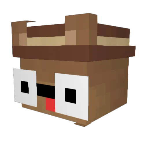 Dajdako Minecraft avatar head, 3D render