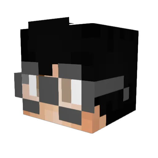 Dajfuy Minecraft avatar head, 3D render