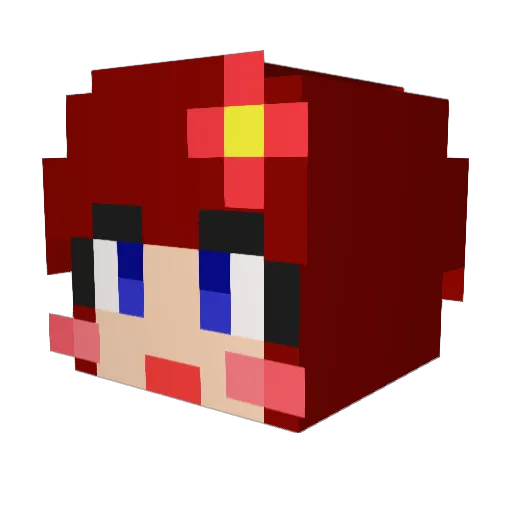 Daju_ Minecraft avatar head, 3D render