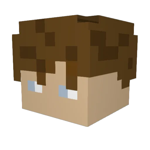 DakAndy Minecraft avatar head, 3D render
