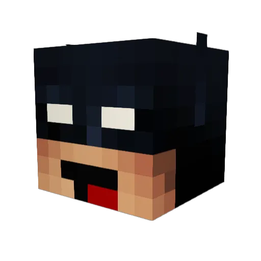 DakNaitRaises Minecraft avatar head, 3D render