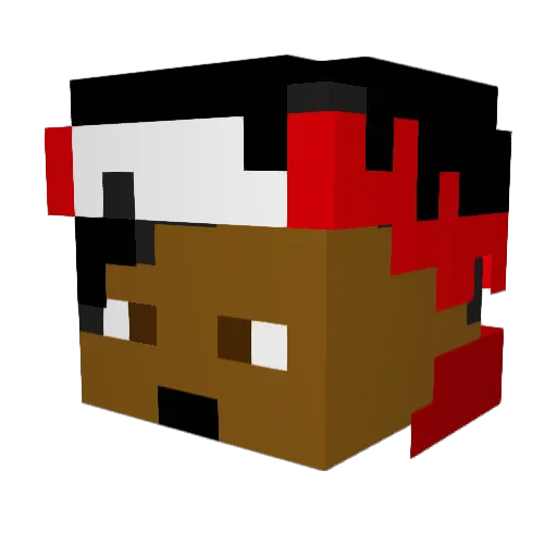 DakSnoopy Minecraft avatar head, 3D render