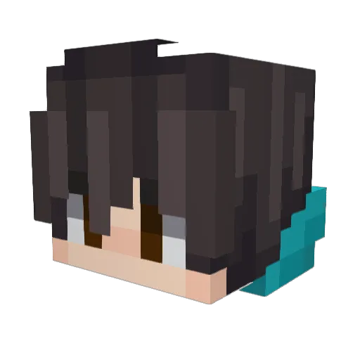 Dak_9 Minecraft avatar head, 3D render