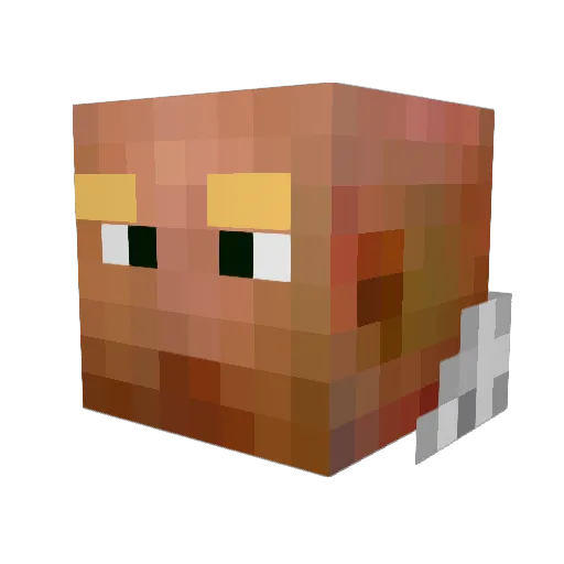 Dakaasin Minecraft avatar head, 3D render
