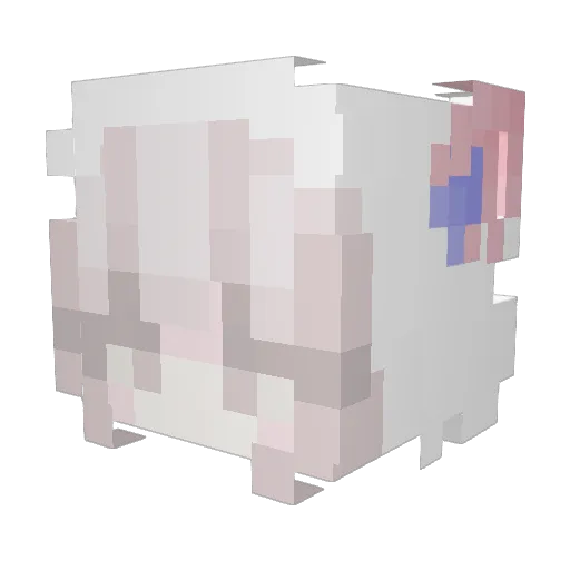 Dakamo_ Minecraft avatar head, 3D render