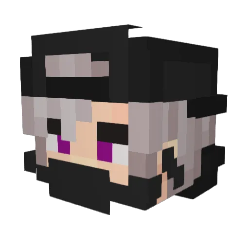 Dakell Minecraft avatar head, 3D render