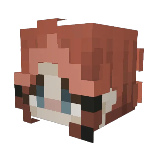 Dakemii Minecraft avatar head, 3D render