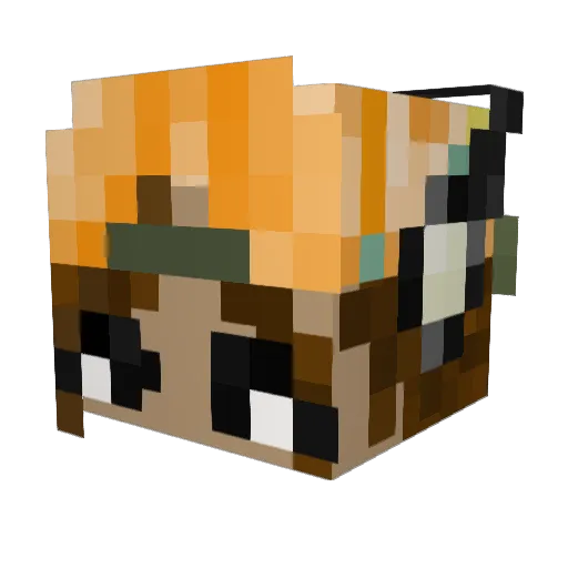 DakillerFN Minecraft avatar head, 3D render