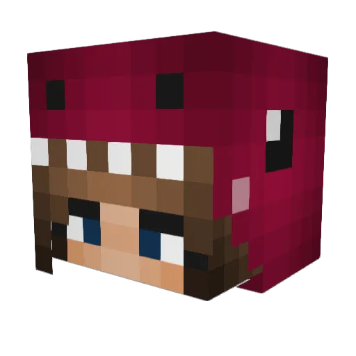 Dakinu Minecraft avatar head, 3D render