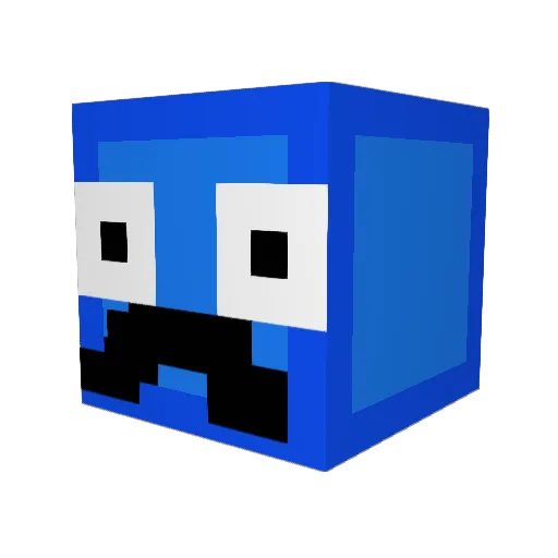 Dakkaboyz Minecraft avatar head, 3D render