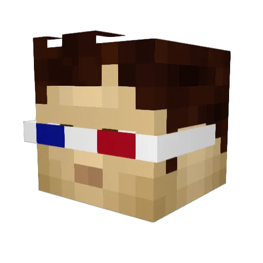 Dakken21 Minecraft avatar head, 3D render