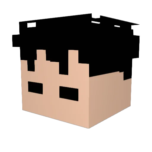 DakoGX Minecraft avatar head, 3D render
