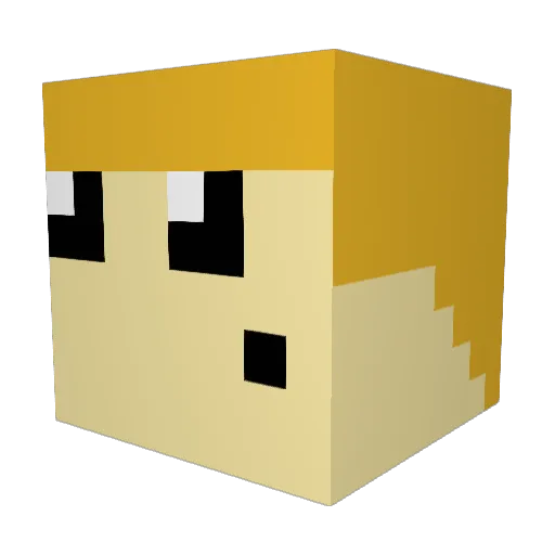Dakoar Minecraft avatar head, 3D render