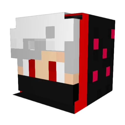 Dakof Minecraft avatar head, 3D render
