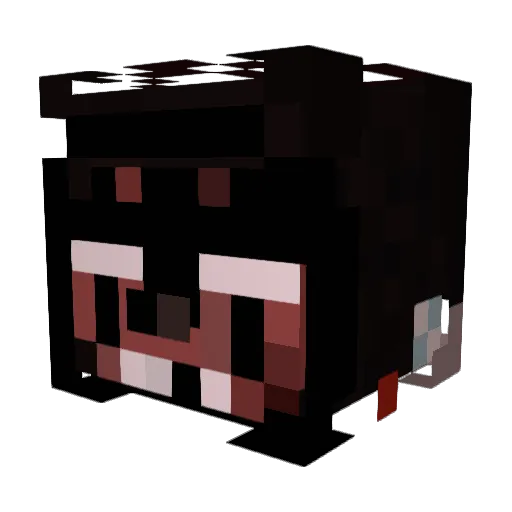 Dakorata Minecraft avatar head, 3D render