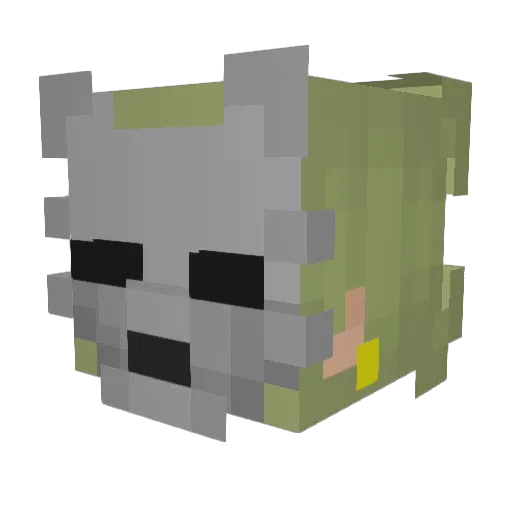 Dakotapache Minecraft avatar head, 3D render
