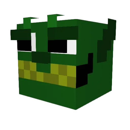 Dakriii Minecraft avatar head, 3D render