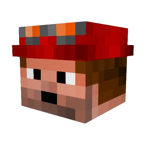 Dakro Minecraft avatar head, 3D render
