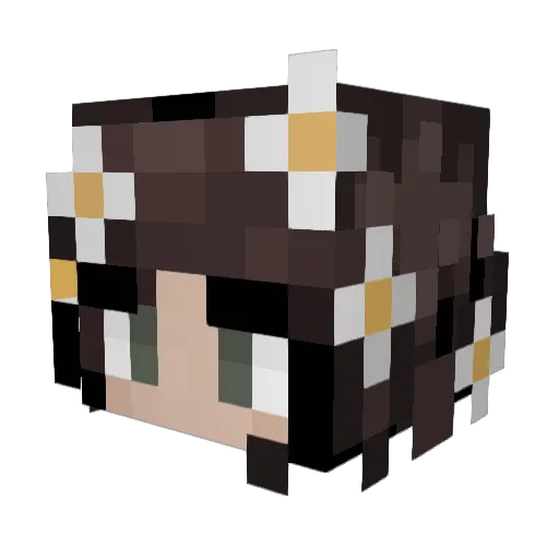 Dakshy Minecraft avatar head, 3D render