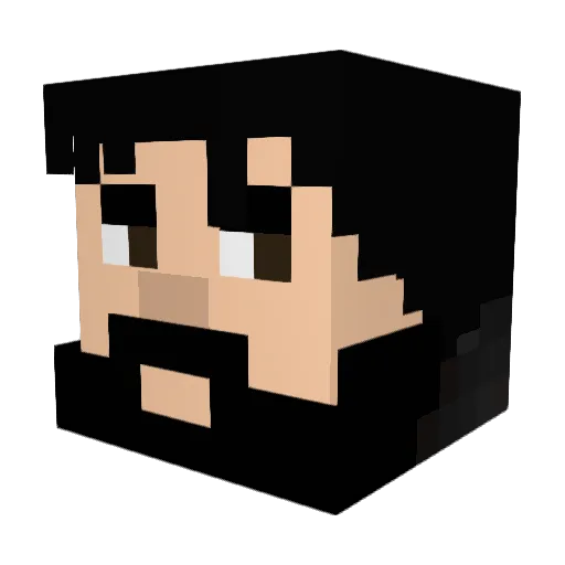 Dakss Minecraft avatar head, 3D render