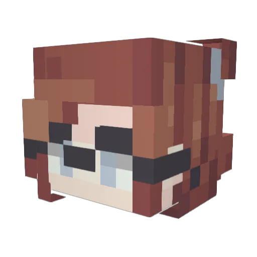 DakuTheDragon Minecraft avatar head, 3D render