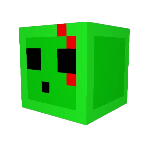 Dakurino Minecraft avatar head, 3D render