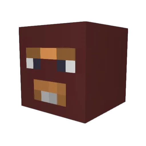 DakzMan Minecraft avatar head, 3D render